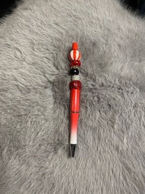 Red Ombre Beaded Decorative Ballpoint Pen